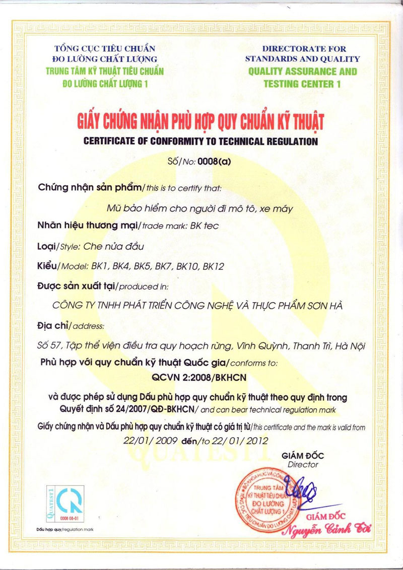 giấy chứng nhận